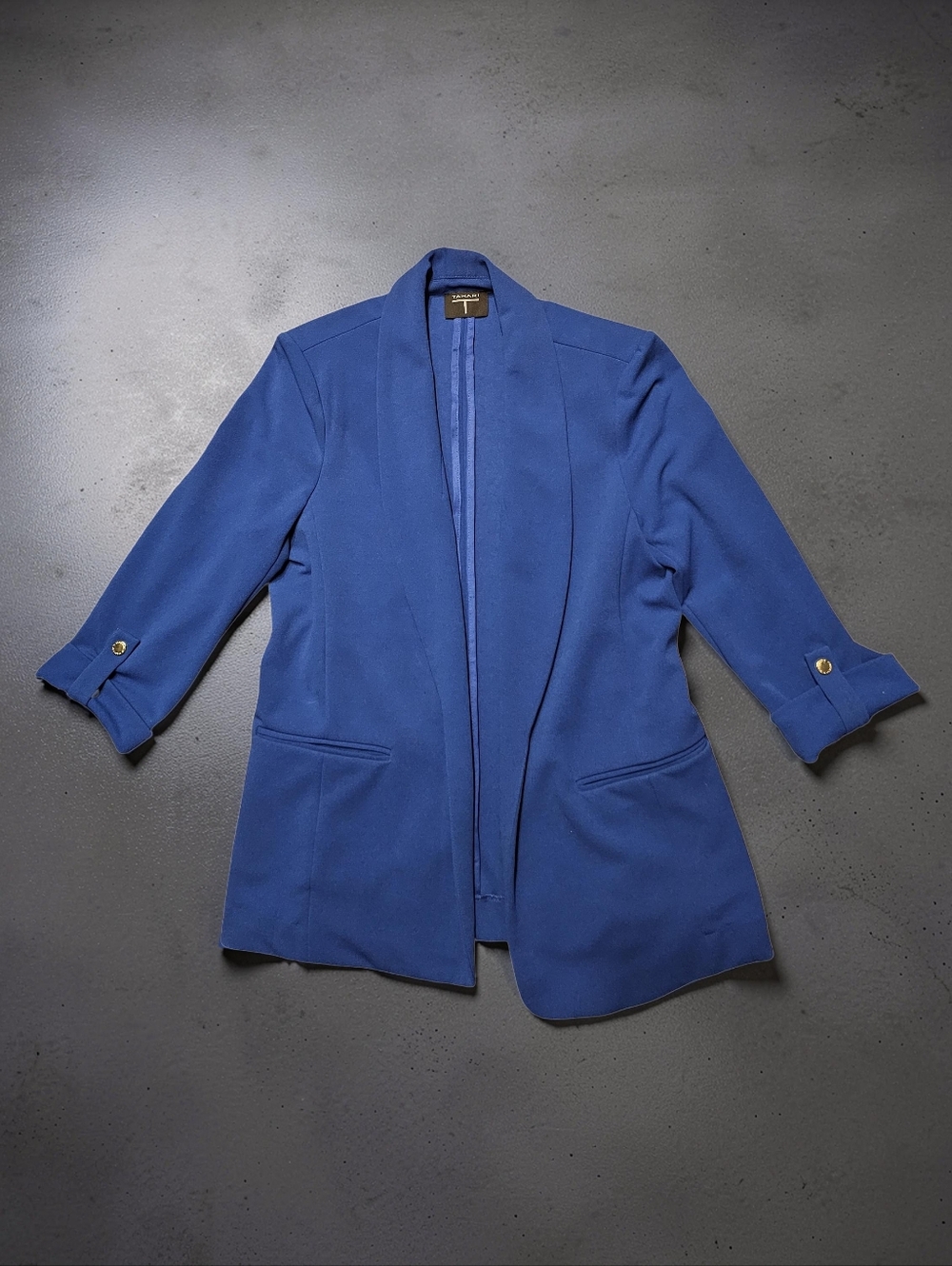 TAHARI Royal Blue Open-Front Blazer. Size M. NWT!